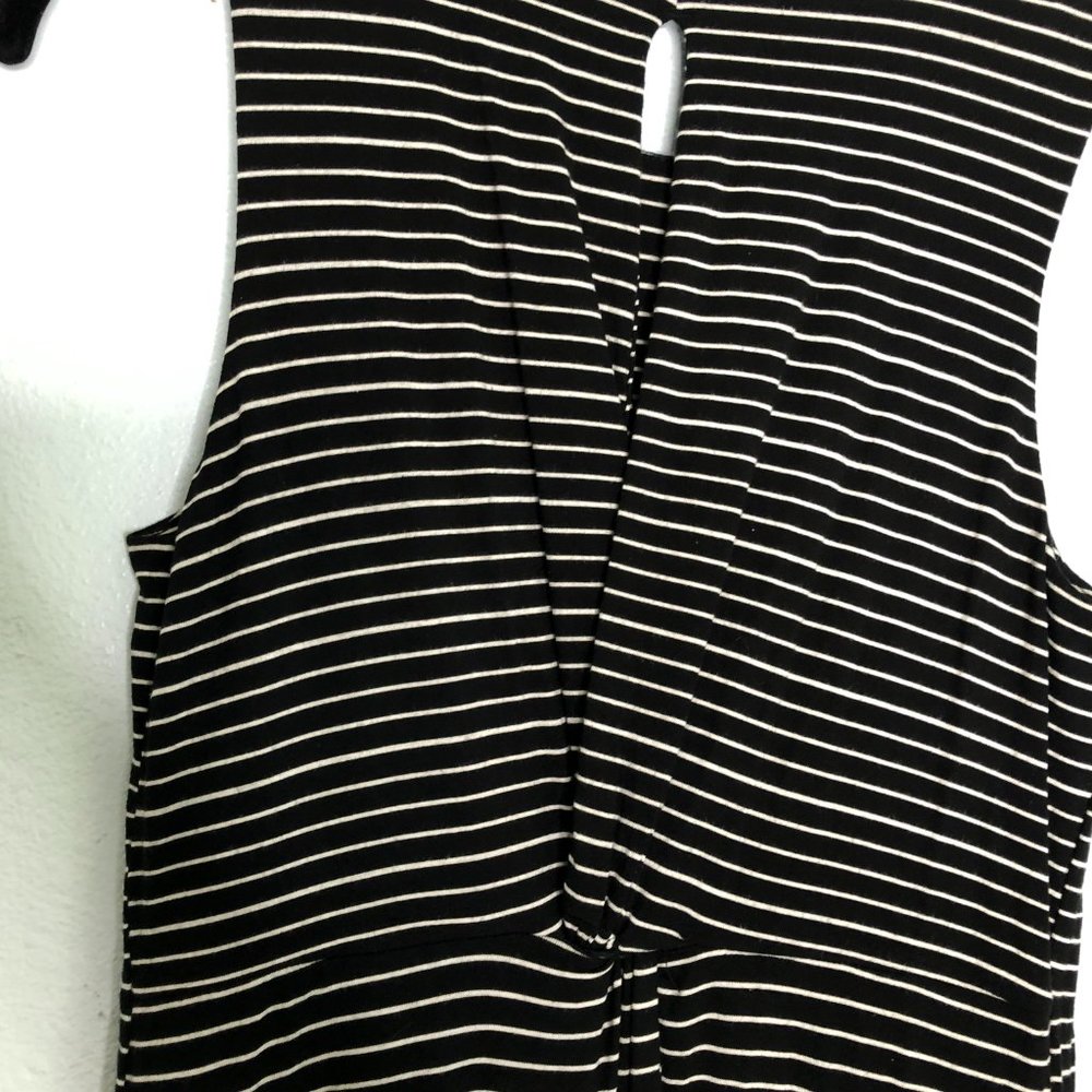Athleta Black + White Striped Lenzing Modal Twist Dress XS Womens - Picture 5 of 8